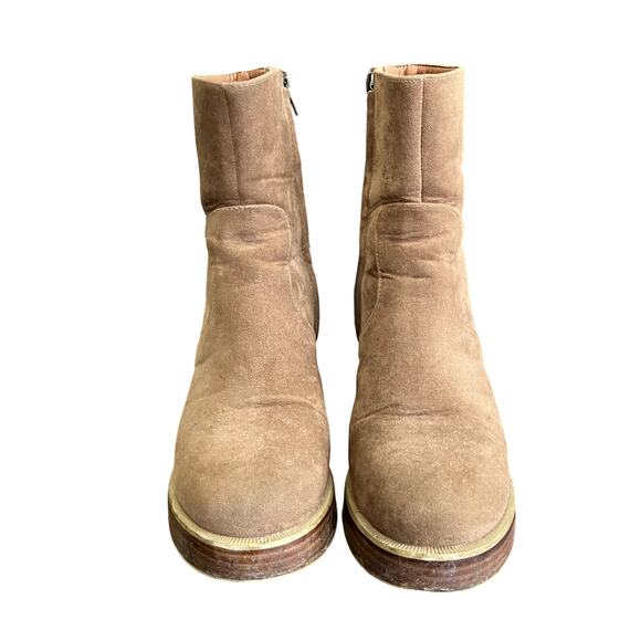 Oasis Society Suede Platform Boots in Brown - Picture 2 of 6